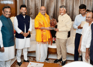 Chandrababu Naidu, Venkaiah Naidu Congratulate Radhakrishnan on Vice President Victory