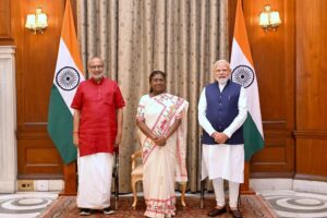 PM Modi Congratulates CP Radhakrishnan on Taking Oath as Vice President