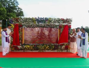 PM Modi inaugurates temple with Governor, CM, Biplab Deb, Rajib Bhattacharjee and senior BJP leaders.
