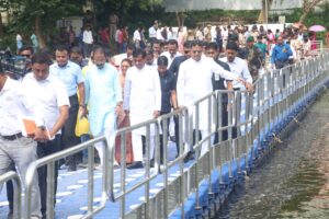CM Manik Saha Unveils Smart City Lake Rejuvenation Project in Agartala