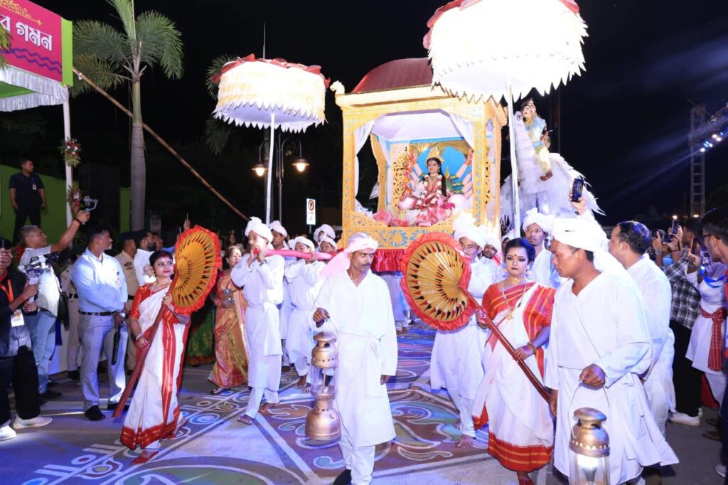 Tripura’s ‘Mayer Gaman’ Carnival Ends Durga Puja with Cultural Splendor