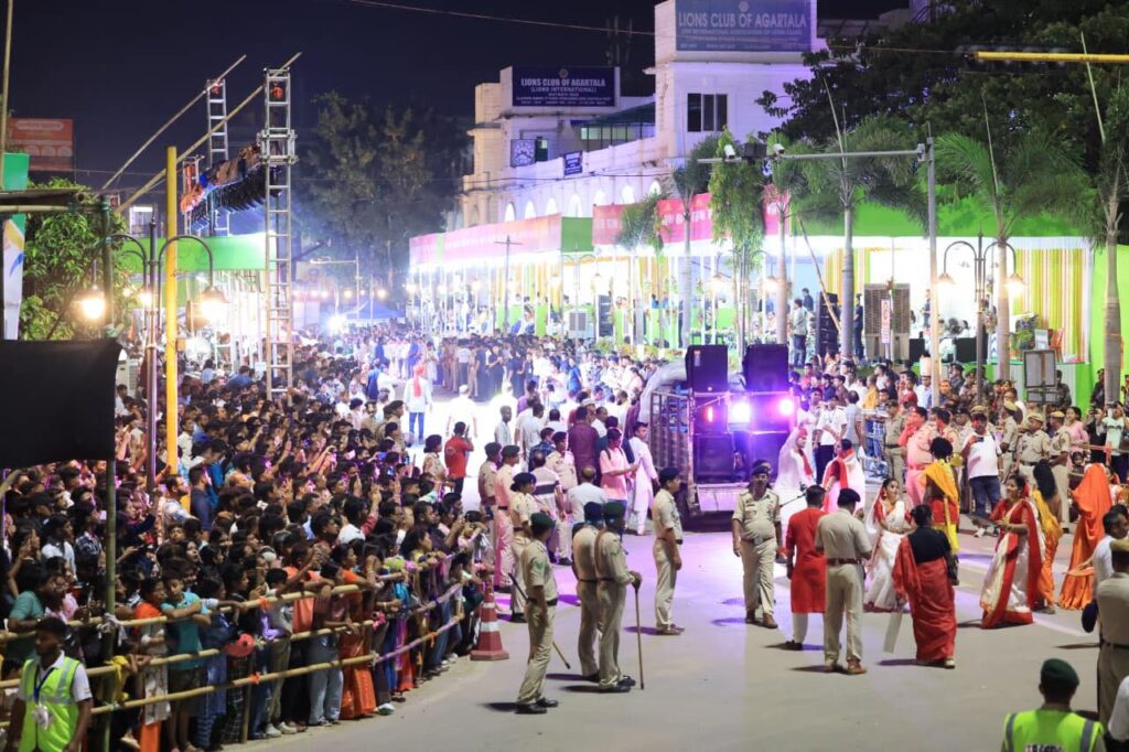 Families Enjoy Colorful Durga Puja Celebrations at Tripura Carnival
