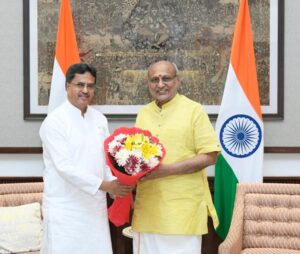 Dr. Saha also called on Vice-President C.P. Radhakrishnan