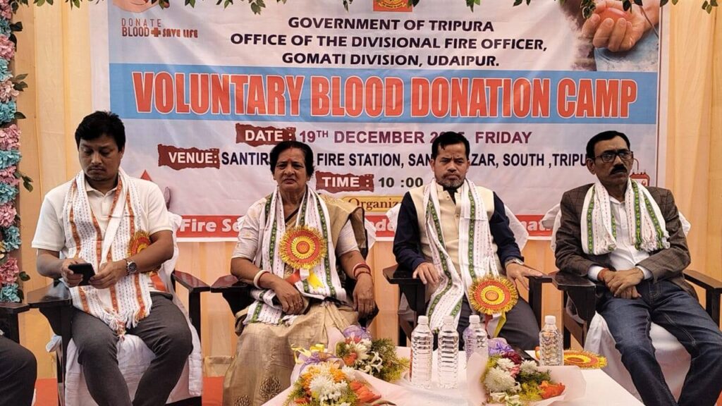Humanitarian Spirit Shines at Santirbazar Fire Service Blood Camp