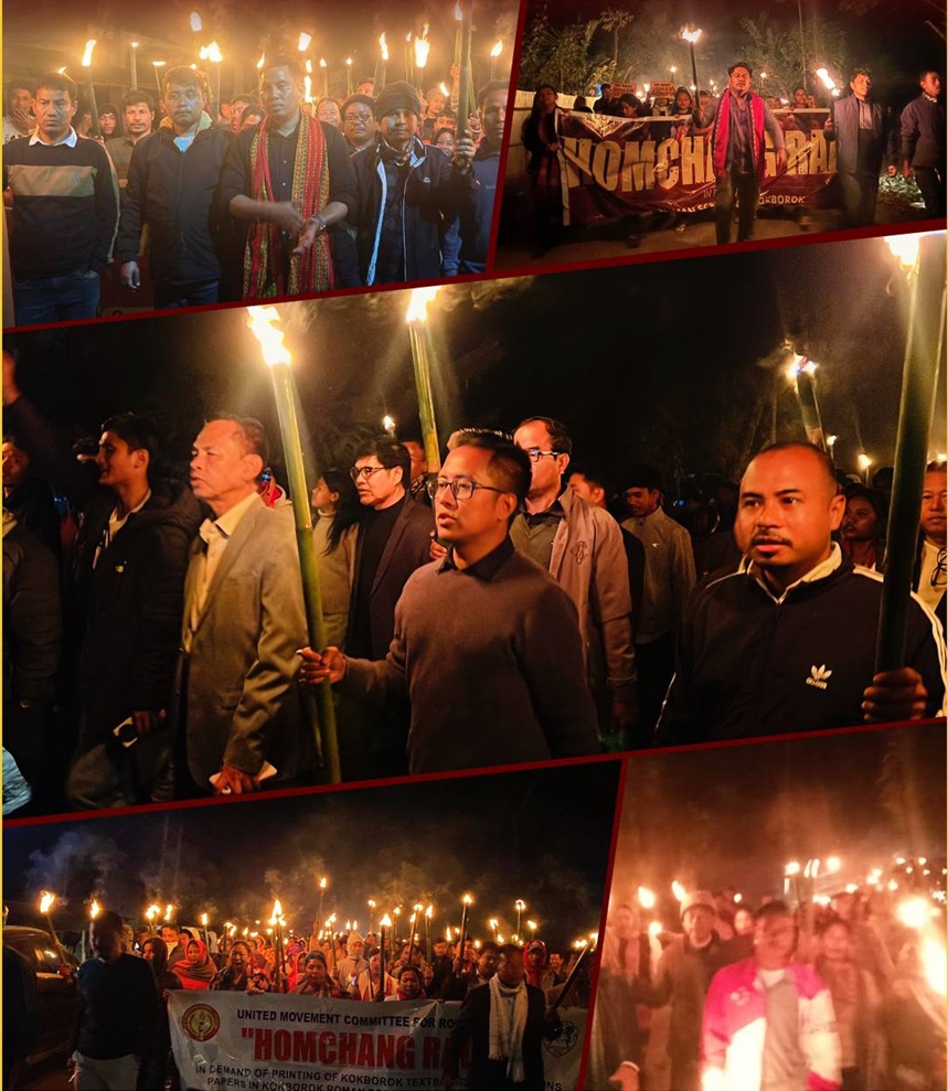 Tribal students in Tripura hold torch rallies