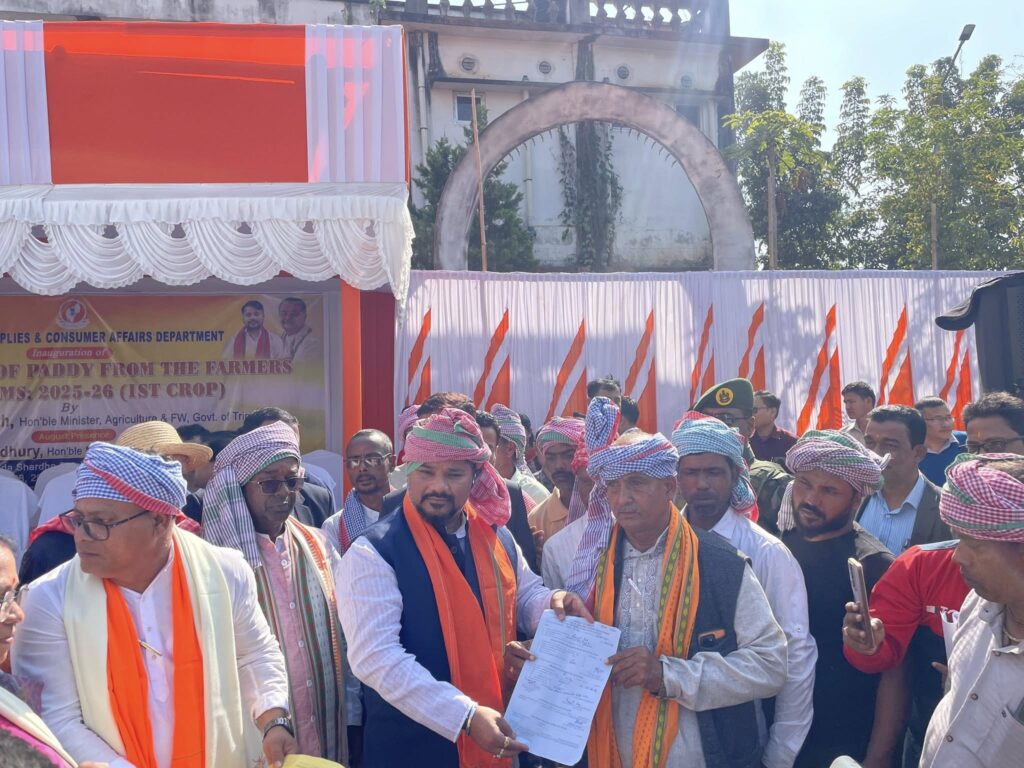 Dharmanagar Witnesses Launch of Tripura Paddy Procurement Drive