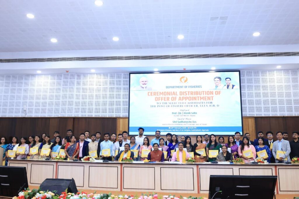 Manik Saha Distributes 52 Fishery Officer Appointments