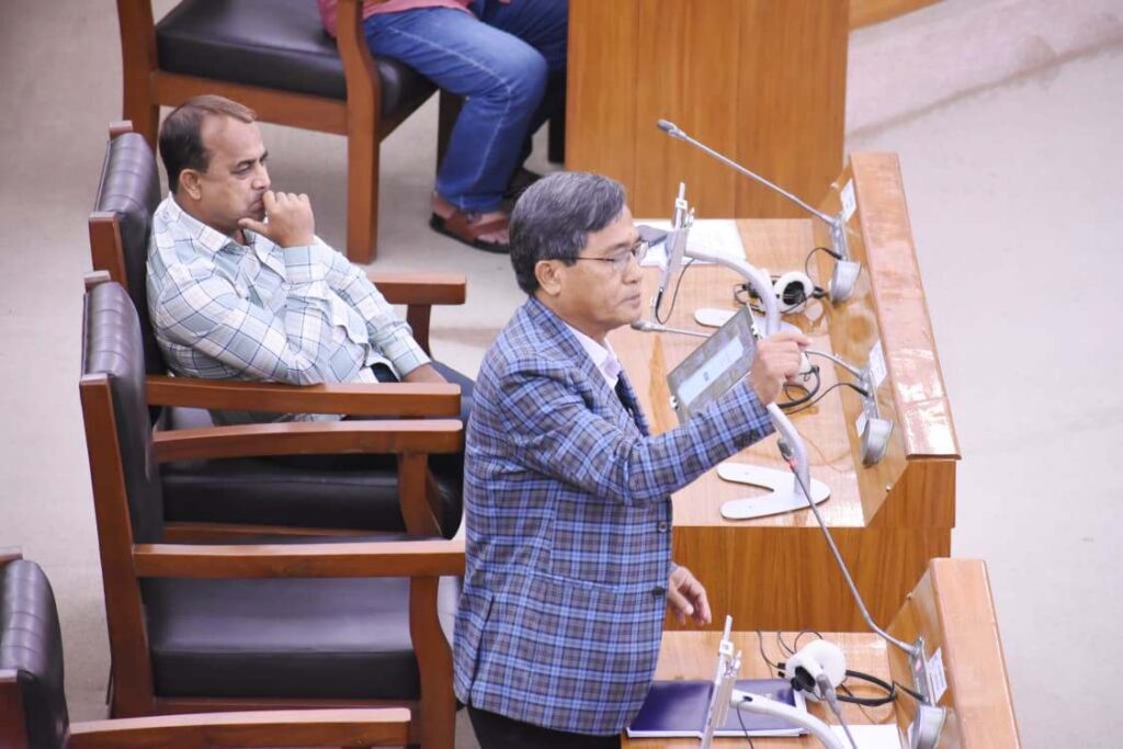 CPIM lawmakers participate at ongoing budget session of Tripura Assembly on March 16 