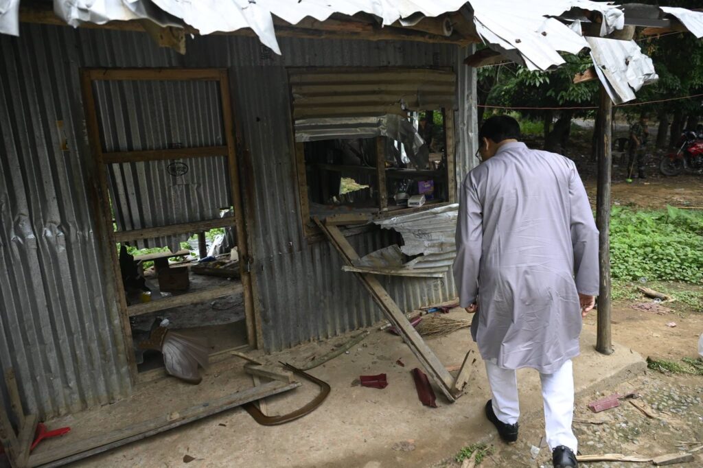 Violence after Tripura polls Minister Tinku Roy visited 