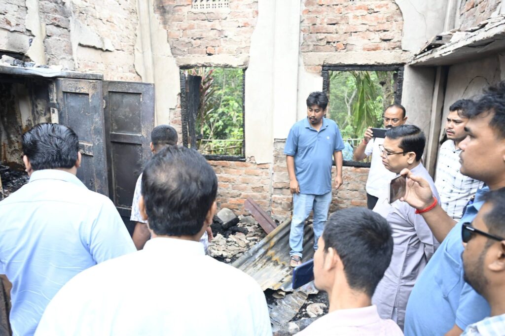 Violence after Tripura polls Minister Tinku Roy visited 