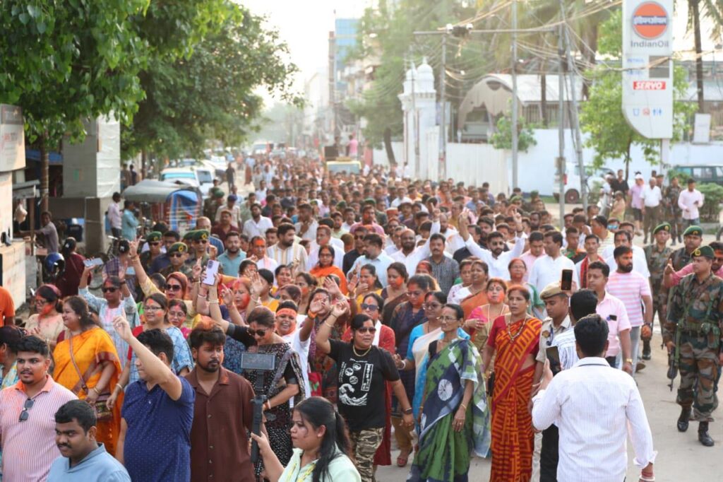 Massive Agartala Rally Celebrates BJP’s Electoral Success