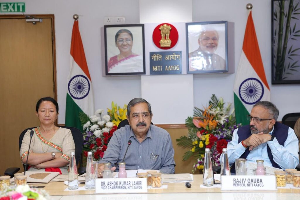 An interactive session convened by NITI Aayog with the Chief Ministers and Chief Secretaries of the North-Eastern States