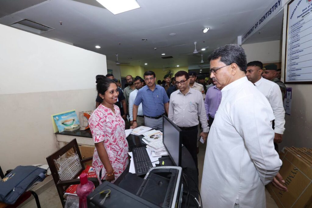 Manik Saha reviews patient facilities at GB Pant Hospital