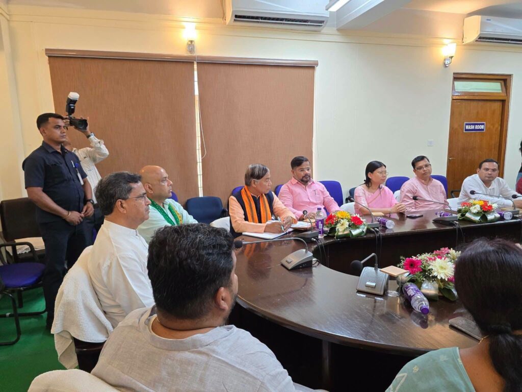 Tripura BJP leadership reviews strategy for upcoming local body elections.