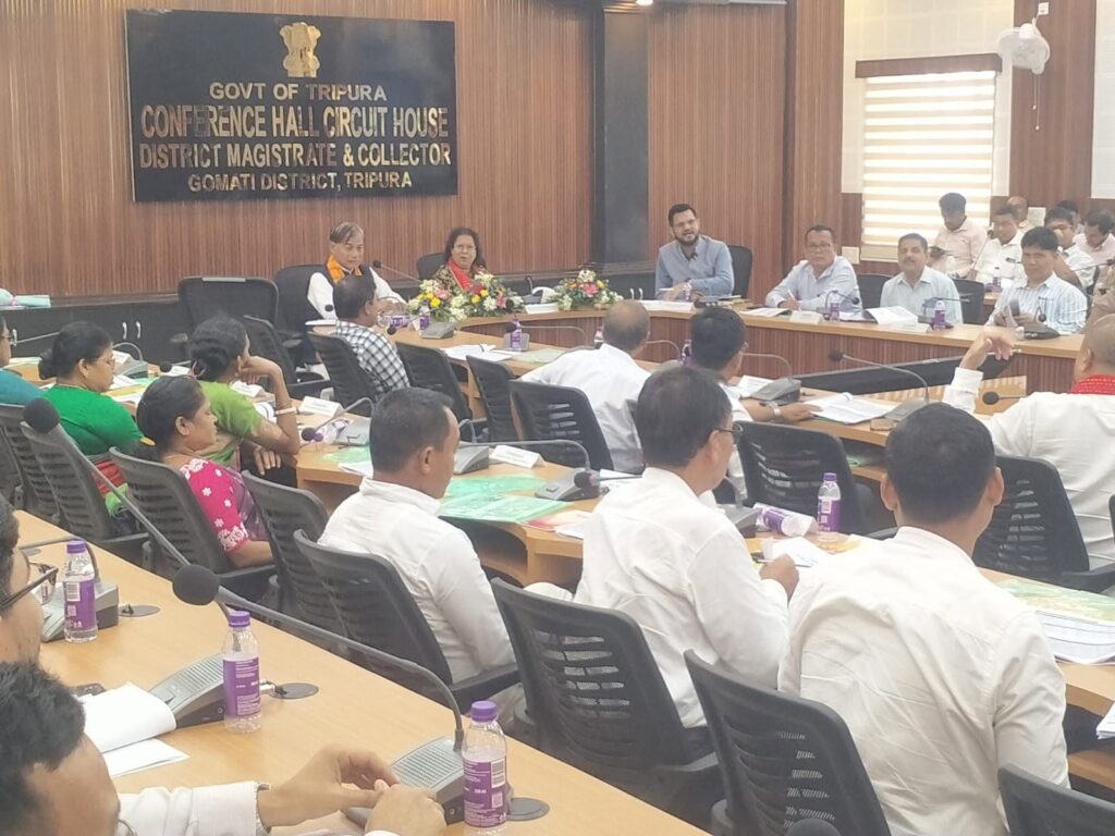 Kriti Singh Debbarma calls for faster development scheme implementation in Gomati.
