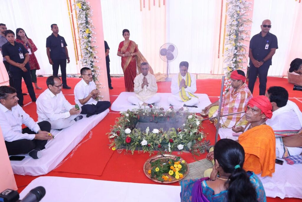 Dr Manik Saha lays foundation of HP Ghosh Memorial Medical College in Dhalai