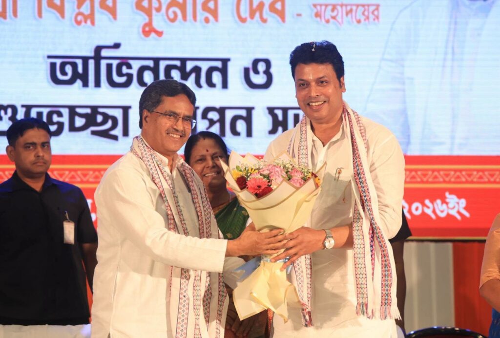Tripura BJP felicitates Biplab Deb after national general secretary appointment
