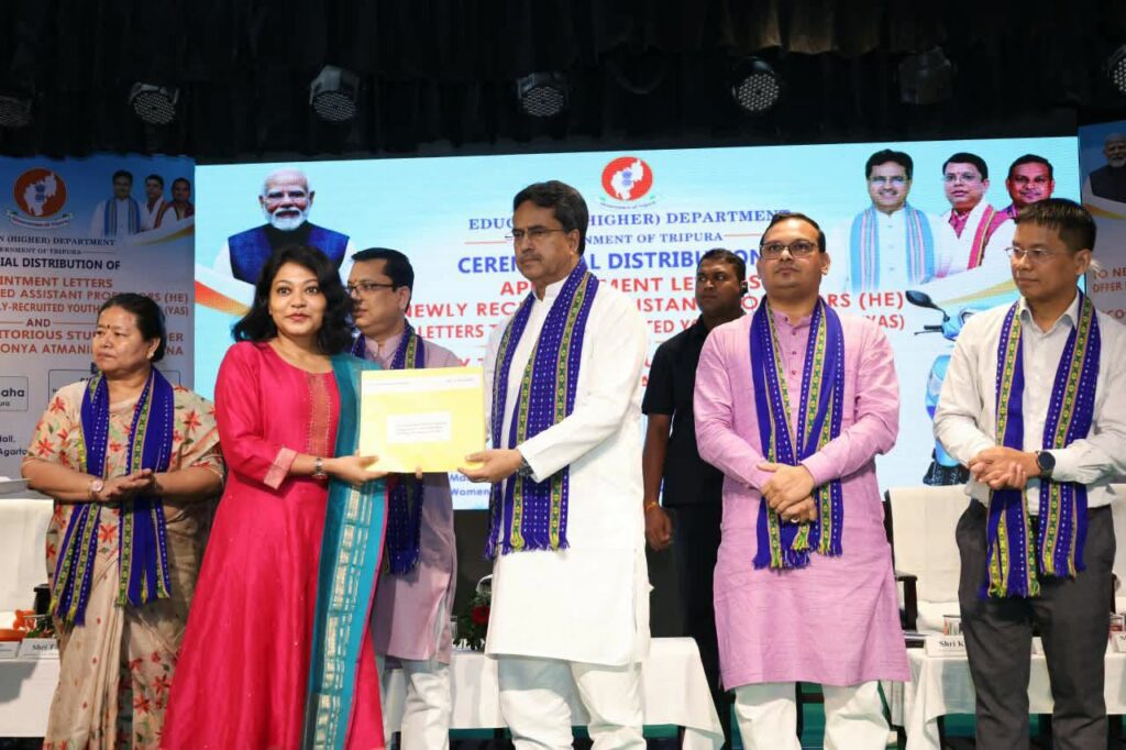 Manik Saha Hands Appointment Letters to 74 Assistant Professors in Tripura.