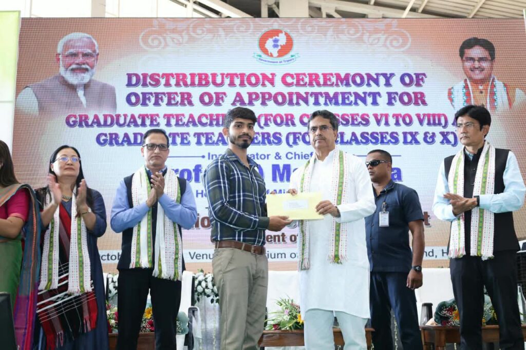 Manik Saha Distributes 1,452 Graduate Teacher Job Offers in Tripura.