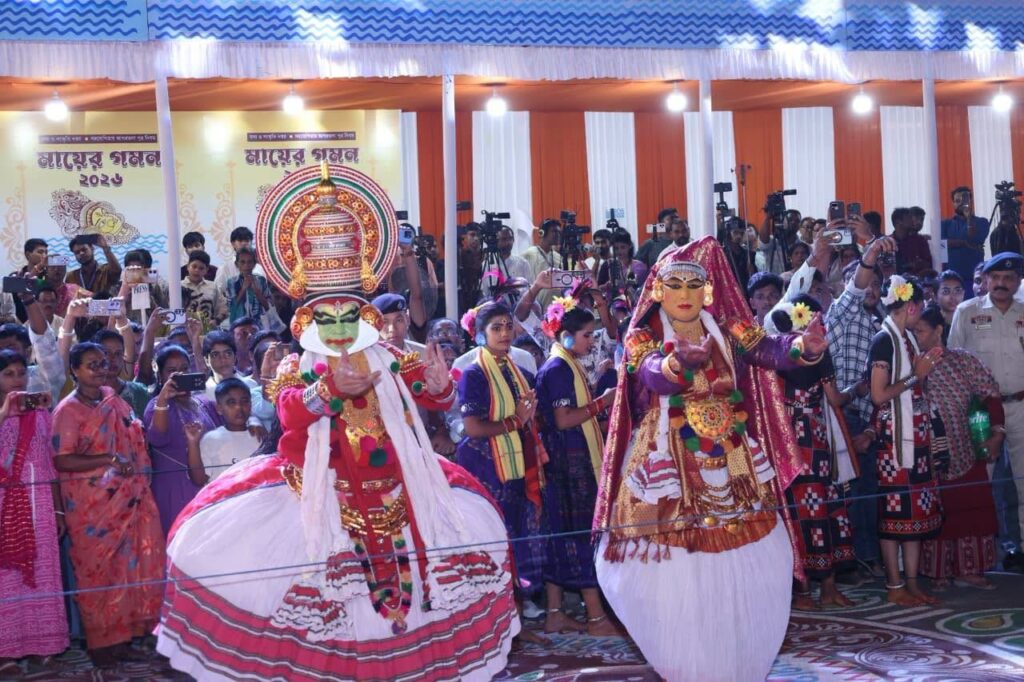Agartala Celebrates Durga Puja Traditions Through Mayer Gaman 2026 Carnival.