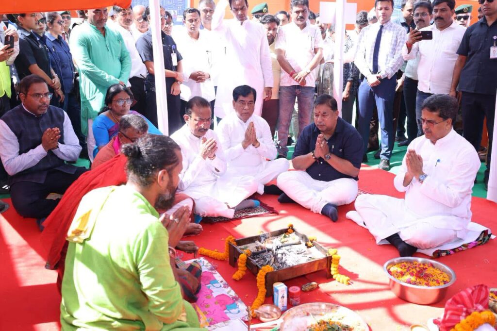 Manik Saha on Thursday laid the foundation stone