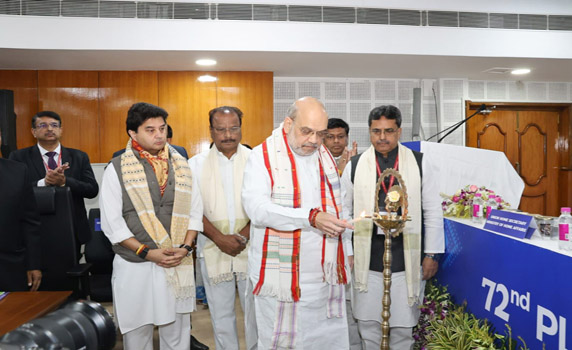 72nd NEC Plenary begins in Tripura with Home Mienister Amit Shah in chair nd all NE Chief Ministers and Governors in attendance. Minister MDoNER Jyotiraditya Scindia and MoS Dr Sukanta Majumdar also on dias.