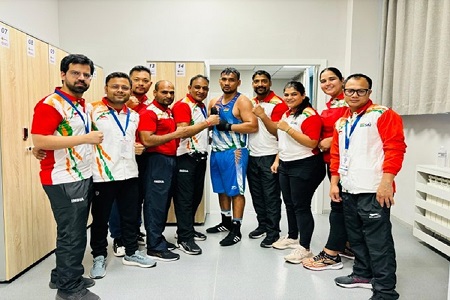 boxing gaurav chauhan enters semifinals of elorda cup in kazakhstan