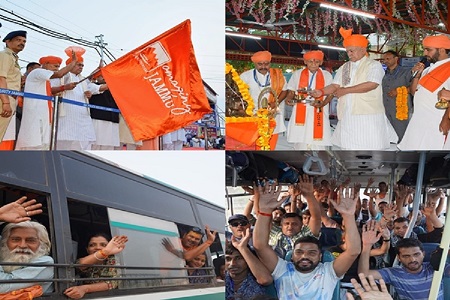 jk lg manoj sinha flags off first batch of amarnath yatra pilgrims from jammu base camp