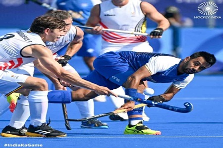 paris olympics 2024 indian mens hockey team goes down 1-2 against belgium