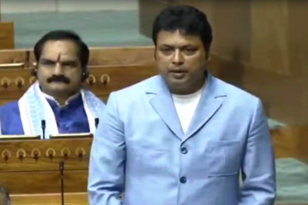 mp biplab kumar deb advocates mineral resource auctions union minister highlights economic gains