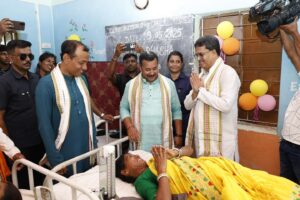 CM Dr. Saha visiting blood donation camps