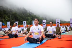 CM Pema Khandu practiced Yoga