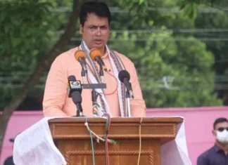 Biplab Deb Targets Trinamool Over Bangladesh Hindu Safety Biplab Deb Targets Trinamool Over Bangladesh Hindu Safety