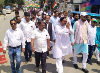 Congress Candidate Bhattacharjee Files Nomination Amid Massive Rally Congress Candidate Bhattacharjee Files Nomination Amid Massive Rally