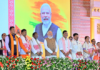 Himanta Sarma Takes Oath Again Before Top National Leaders Himanta Sarma Takes Oath Again Before Top National Leaders