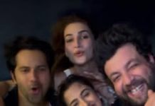 Varun Dhawan celebrates “Tera Ho Jaun” with Kriti Sanon and friends Varun Dhawan celebrates “Tera Ho Jaun” with Kriti Sanon and friends