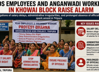 Khowai ICDS Workers Protest Delayed Salaries And Administrative Neglect Khowai ICDS Workers Protest Delayed Salaries And Administrative Neglect