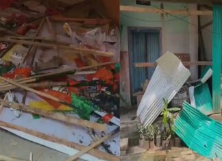 BJP Jampuijala Office Vandalised After Tipra Motha Victory Procession BJP Jampuijala Office Vandalised After Tipra Motha Victory Procession