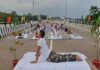 BSF Celebrates International Yoga Day on Maitri Bridge BSF Celebrates International Yoga Day on Maitri Bridge