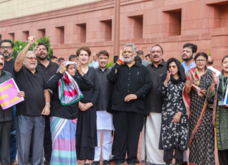 Opposition MPs Protest in Black Over NEET Paper Leak Opposition MPs Protest in Black Over NEET Paper Leak