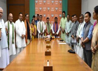 Tripura BJP leadership attends crucial Delhi organisational strategy meeting Tripura BJP leadership attends crucial Delhi organisational strategy meeting