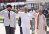 Guv pays tribute at Murti Prangan, Gandhi Bedi, martyrs’ pedestal at Albert Ekka Park on I’Day Guv pays tribute at Murti Prangan, Gandhi Bedi, martyrs' pedestal at Albert Ekka Park on I’Day