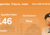 Agartala Records Highest AQI Among 13 Indian Cities with Poor Air Quality Agartala Records Highest AQI Among 13 Indian Cities with Poor Air Quality